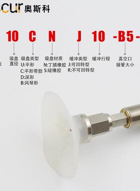 Y-缓冲吸盘ZPT40/50CSJ/CNJ/CNK/CSK10/20/30/50-B01-A14 BNJ UNJ