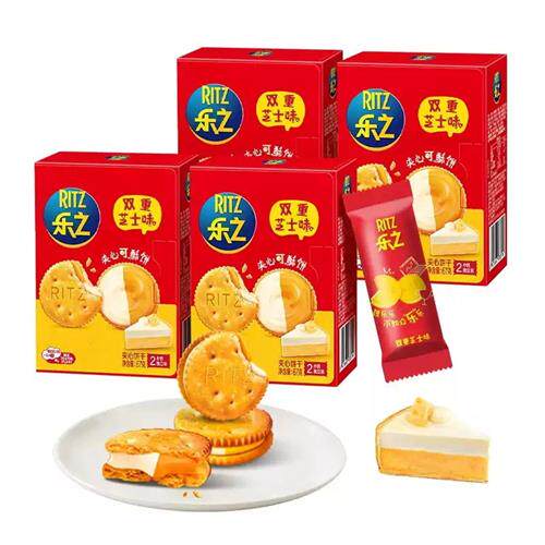 乐之夹心可酥饼双重芝士咸蛋黄网红零食柠檬饼干新品休闲巴斯克
