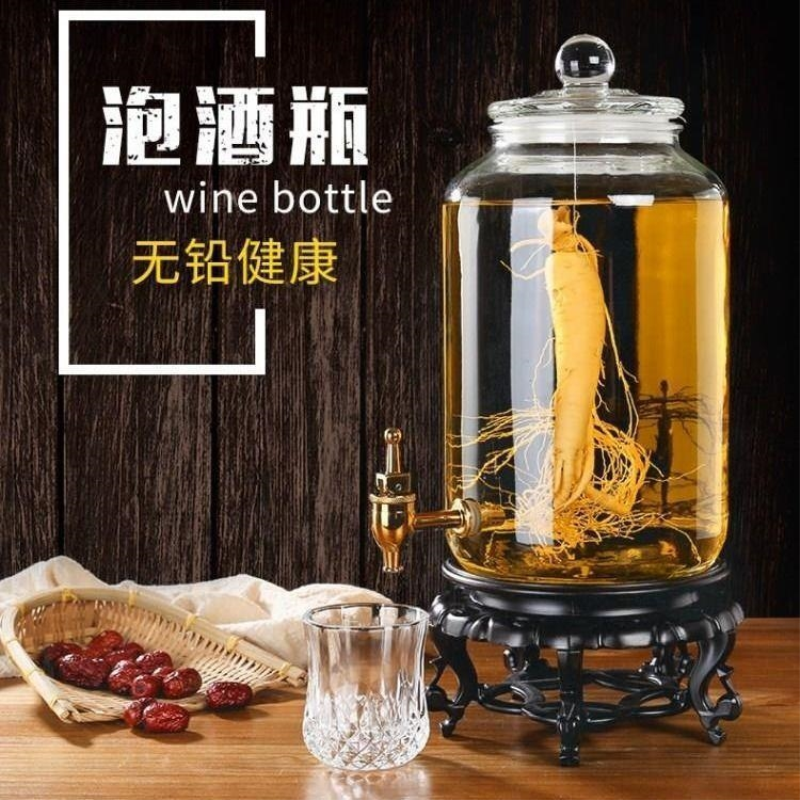 泡酒玻璃瓶带龙头3斤6斤20斤加厚泡酒罐家用密封泡酒坛子专用酒瓶