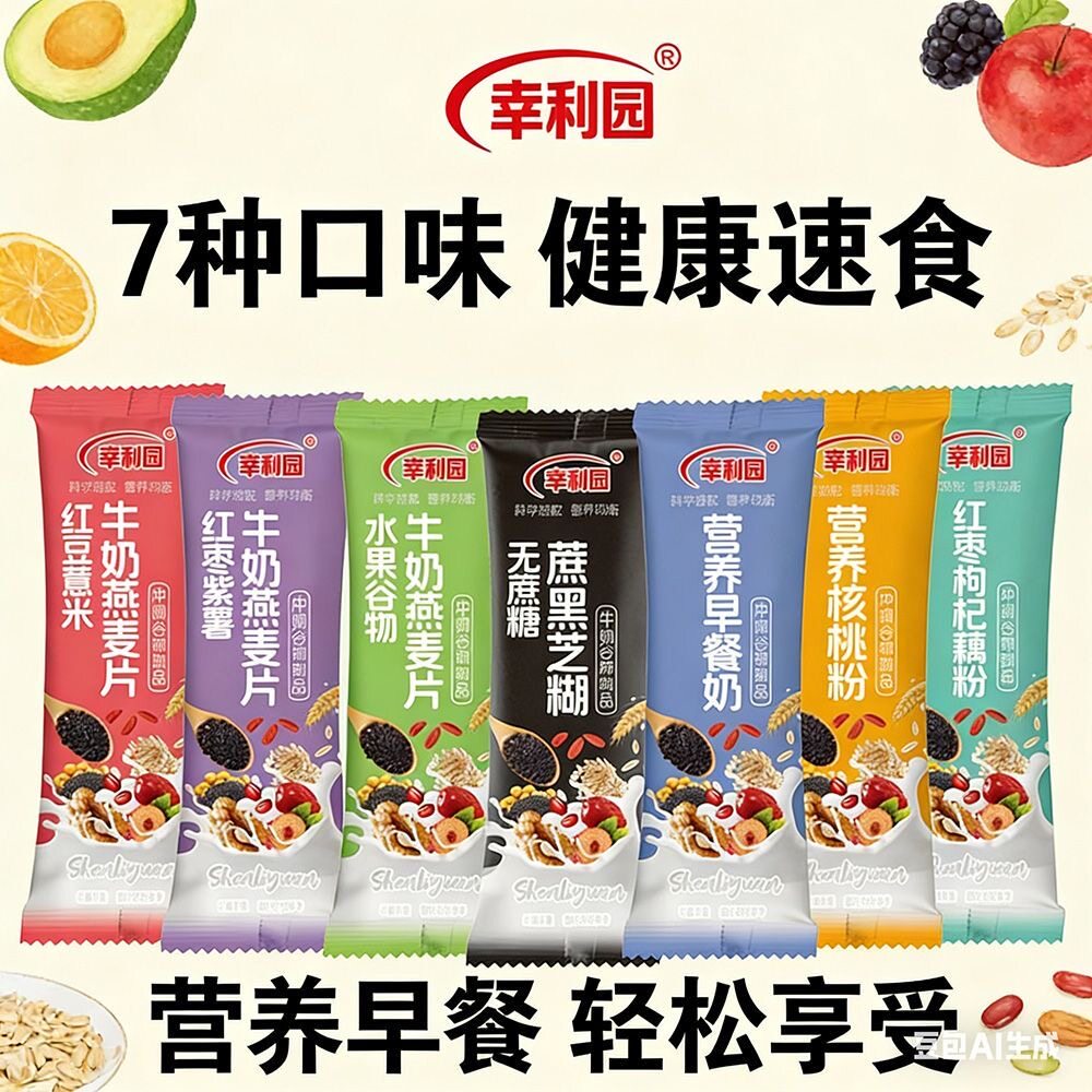 减肥主食代餐适合减脂期的食物早餐速食粥早饭养胃免煮冲泡方便粥汤杂粮粥营养餐方便食品小袋装上班族学生办公室夜宵轻食低卡健康