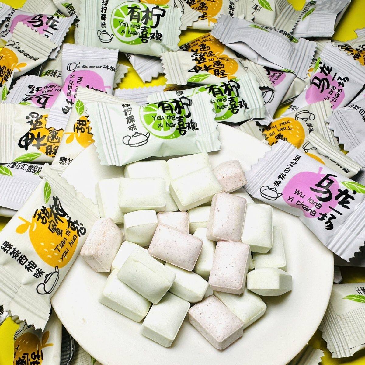 无糖薄荷糖水果味茶味糖果含片清新口气开车摆盘前台招待小零食