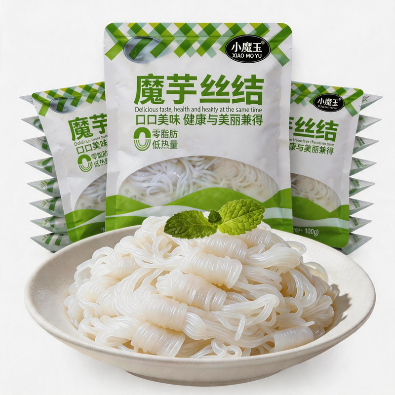 魔芋丝结0脂低卡方便速食食品免煮商用批发火锅食材配菜关东煮