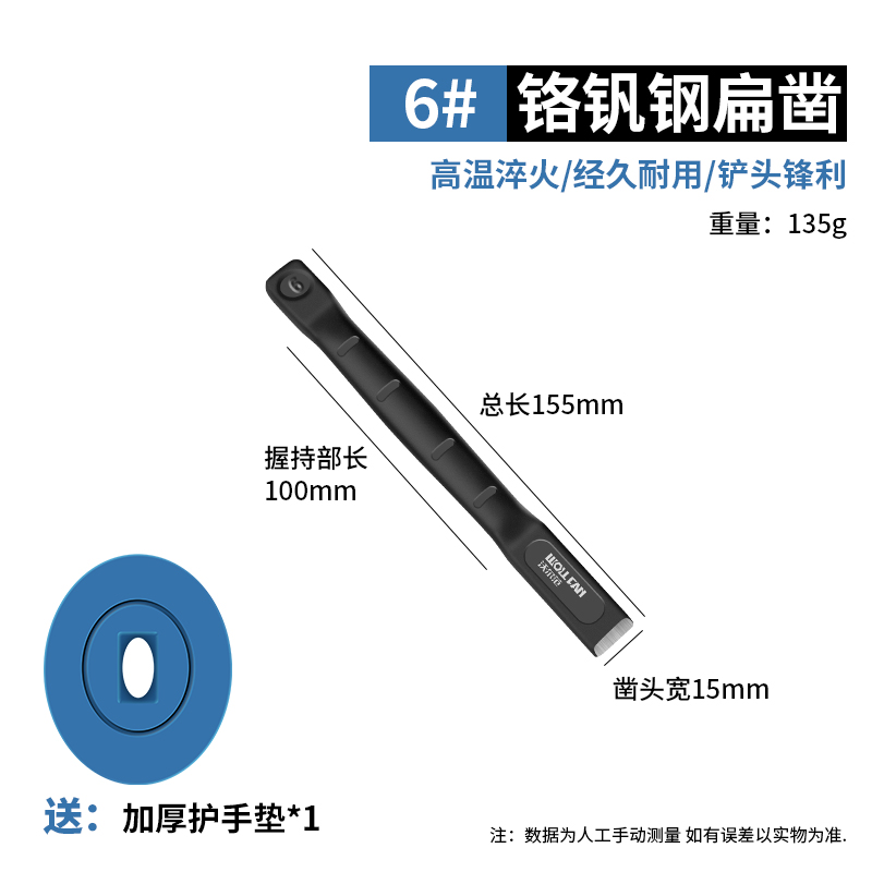 石工凿铬钒钢凿子錾堑子混凝土水泥合金凿头扁铲凿铁专用平头凿子