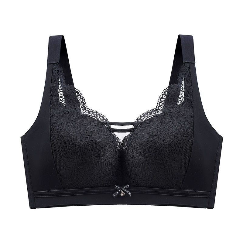 罗丽丝大胸显小调整型文胸聚拢防下垂无钢圈收副乳抹胸内衣女薄款