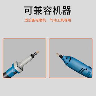 3mm砂轮小电磨头柄工具 牛皮磨头抛光打磨头玉石翡翠金属除锈套装