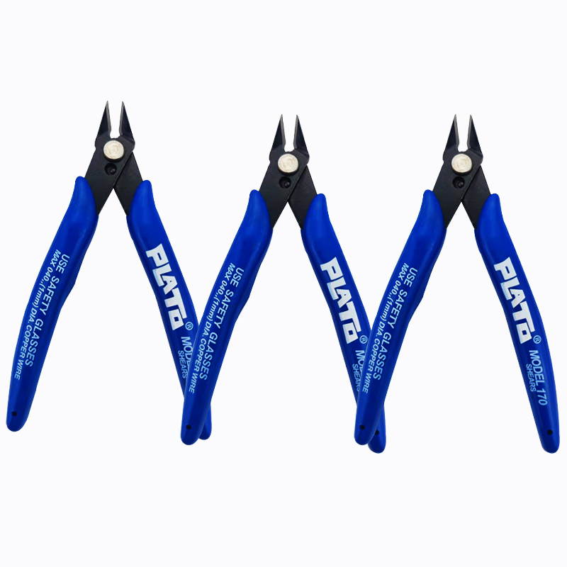 170电子钳工业用斜口斜嘴水口钳模型剪塑胶剪线5寸迷你斜口剪