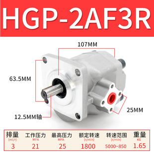 12R高压油泵 HGP 10R 11R 2AF3R液压齿轮泵HGP2A