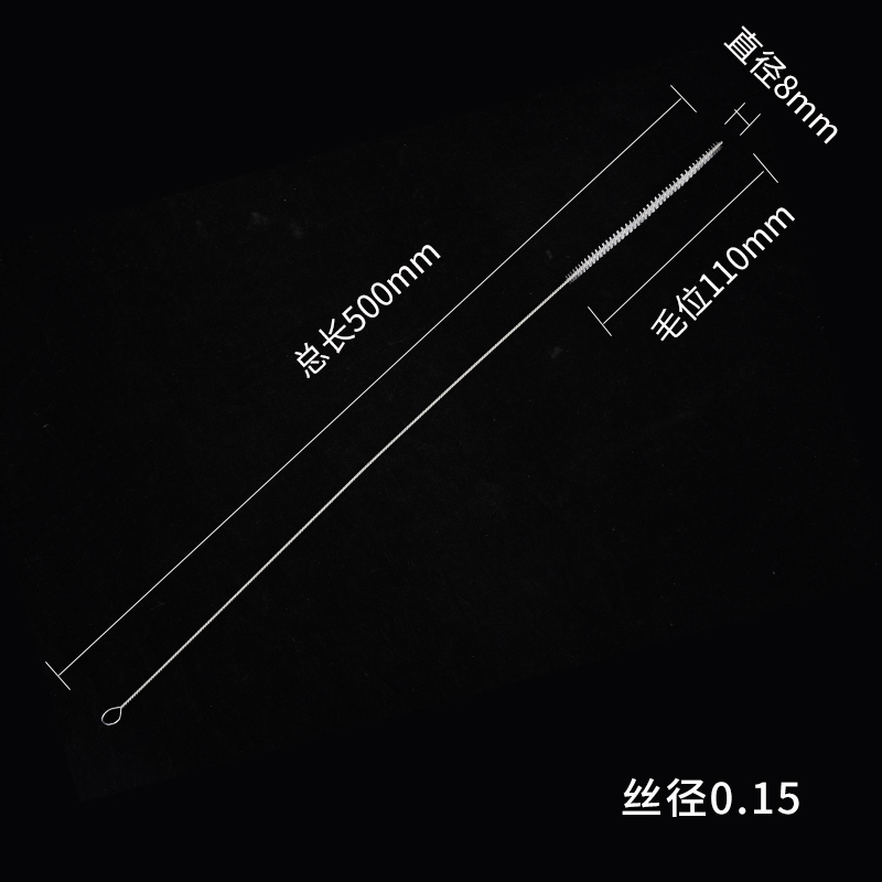 加长柄管道内孔试管清洗清洁刷硬毛软毛长柄圆形尼龙刷小毛刷瓶刷