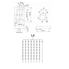 ARK方舟SM415001L/50超高亮红色数码显示5英寸一位共阳数码管