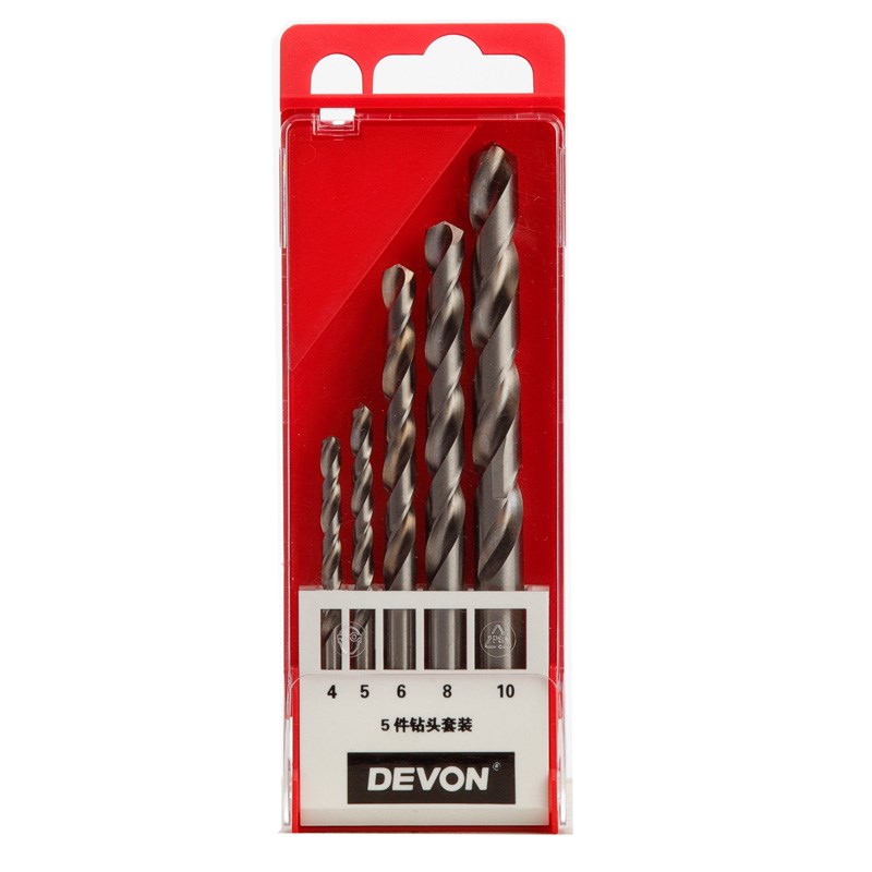 大有电钻附件套装 批头套筒麻花钻头建工钻头三尖木工扁钻收纳盒