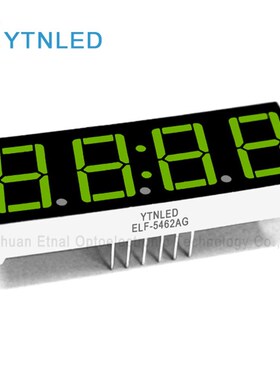 0.56英寸4位数码管时钟共阴共阳红黄绿蓝白色ELF-5462AS/BS/AG/BG