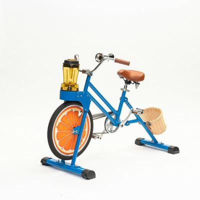 彩色儿童搅拌机固定式商业其他水果和蔬菜机器脚踏冰沙榨汁自行车