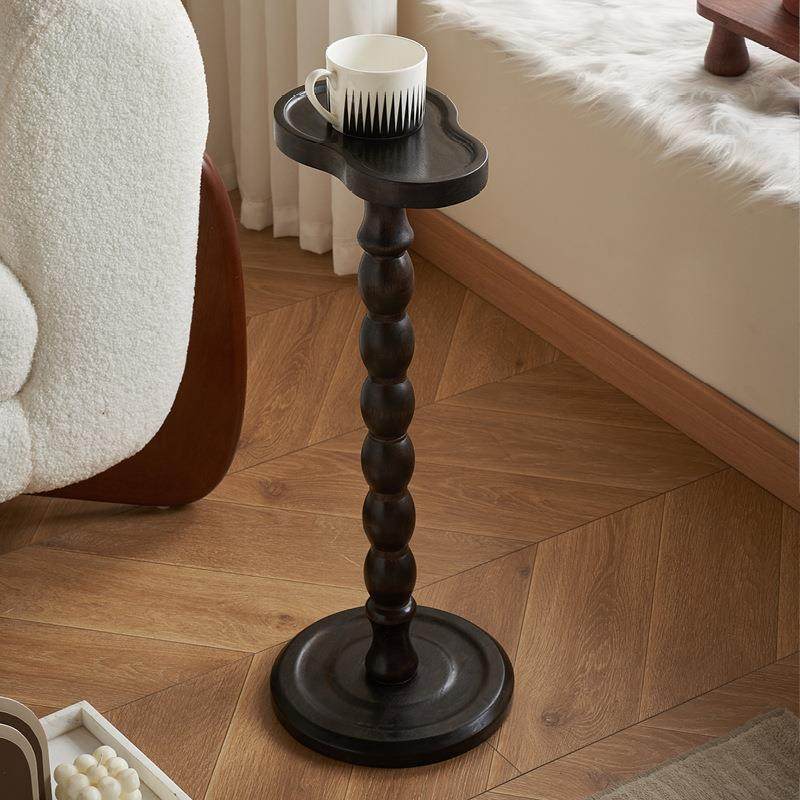 实木复古角几轻奢迷你沙发旁杯几边几床头可移动置物架烛台小桌子