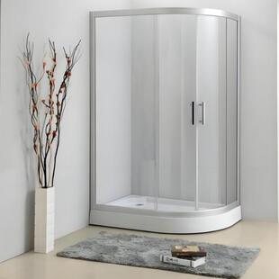 现货制做弧扇形玻璃淋浴房1000*800*1950mm/亚光/F拉手隔断