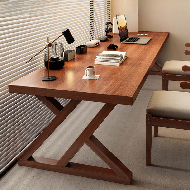 实木书桌学生家用电脑桌去客厅化大板桌卧室双人长方形工作台桌子