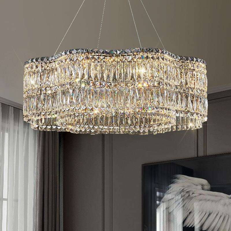chandelier枝形吊燈现客厅灯代简约轻奢水晶吊灯法式餐厅卧室灯具
