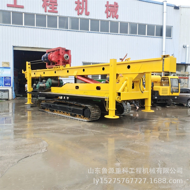 建桥基桩长螺旋钻机建房多用途地基打桩机履带式20米灌注桩机