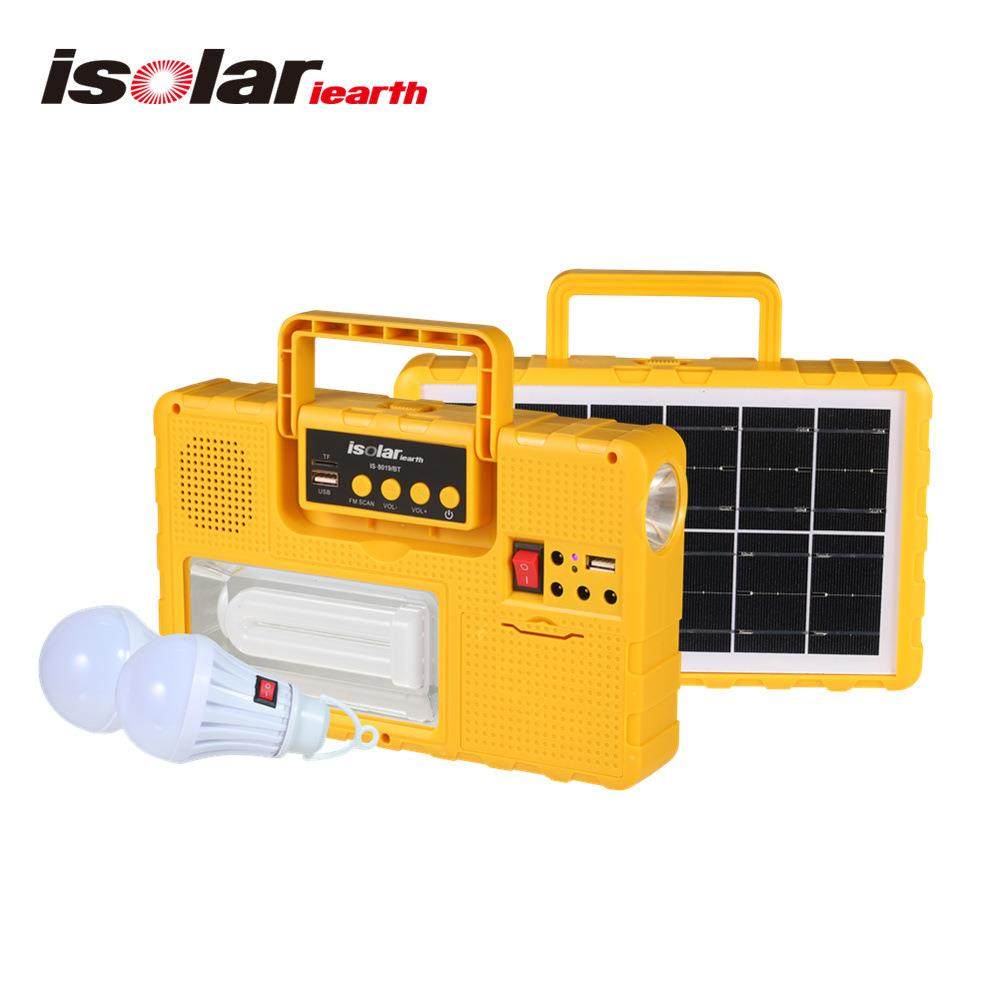 户外太阳能发电照明小系统野营灯带手电筒投光灯移动储能电源