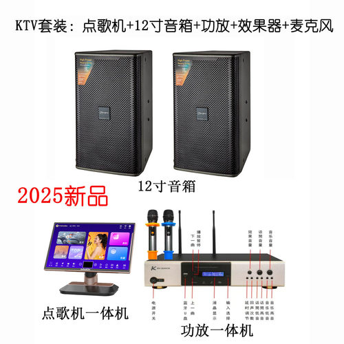 InAndOn音王点歌机2025新款家庭KTV音箱功放一体机麦克风套装包邮