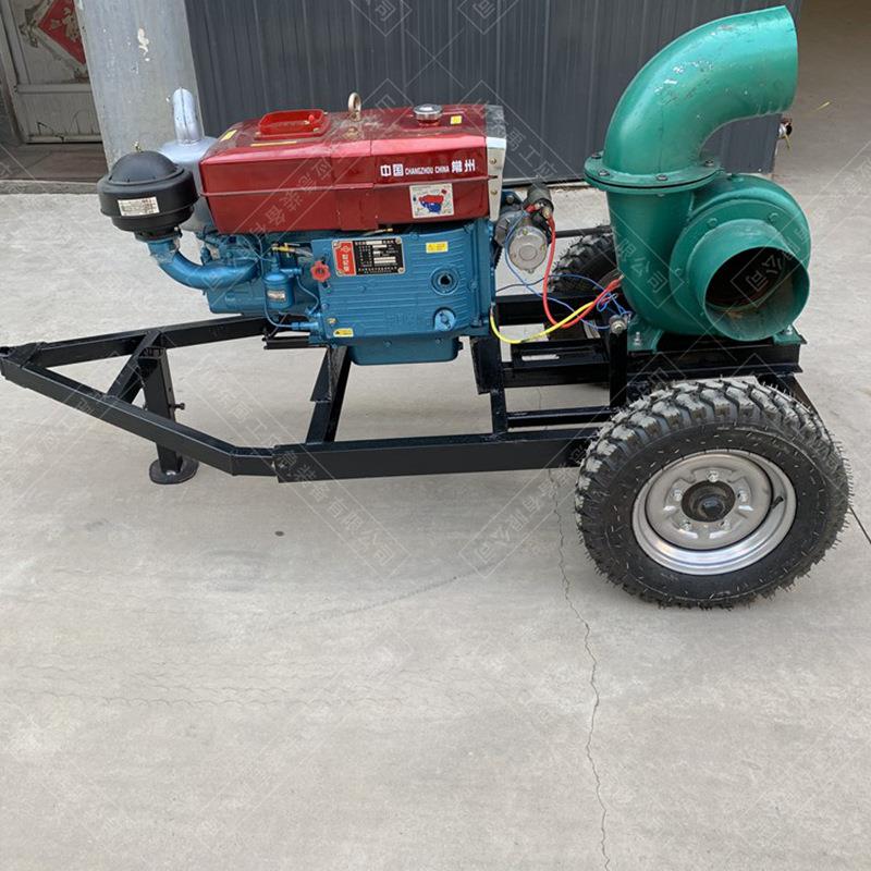 农田灌溉农用水泵单杠柴油机抽水泵8寸拖车式混流泵