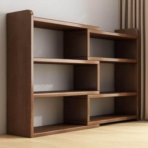 实木书架桌面置物架儿童书桌收纳架家用桌上小书柜办公室储物柜子