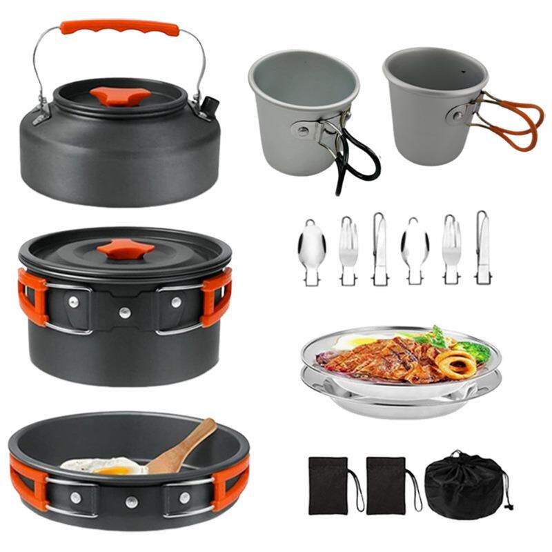 DS308水壶套锅户外用品野营炊具组合锅具套装露营餐具野营锅具
