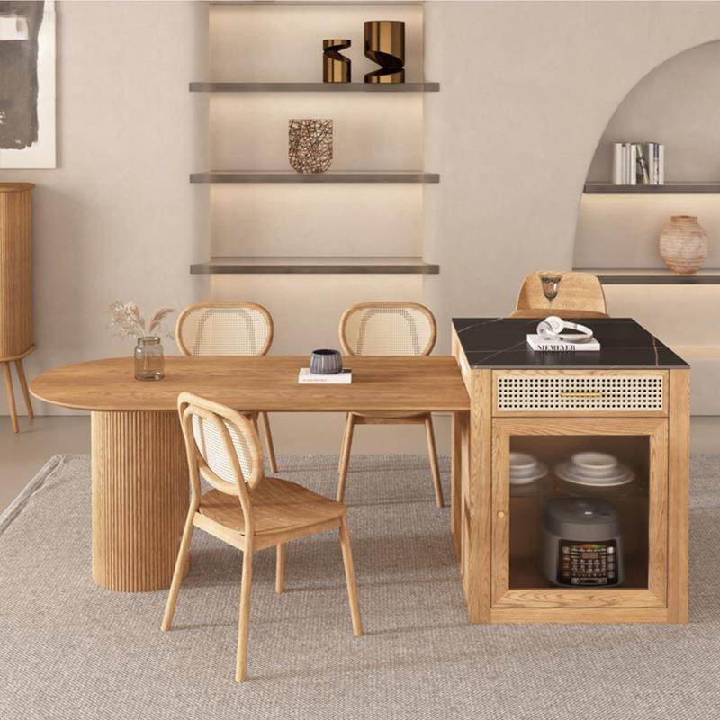 佗寂风岩板岛台餐桌一体白蜡实木悬浮餐桌多功能可伸缩储物收纳柜,纺织面料/辅料/配套,纺织机械配件,淘宝优惠券,粉丝福利购,淘宝优惠卷