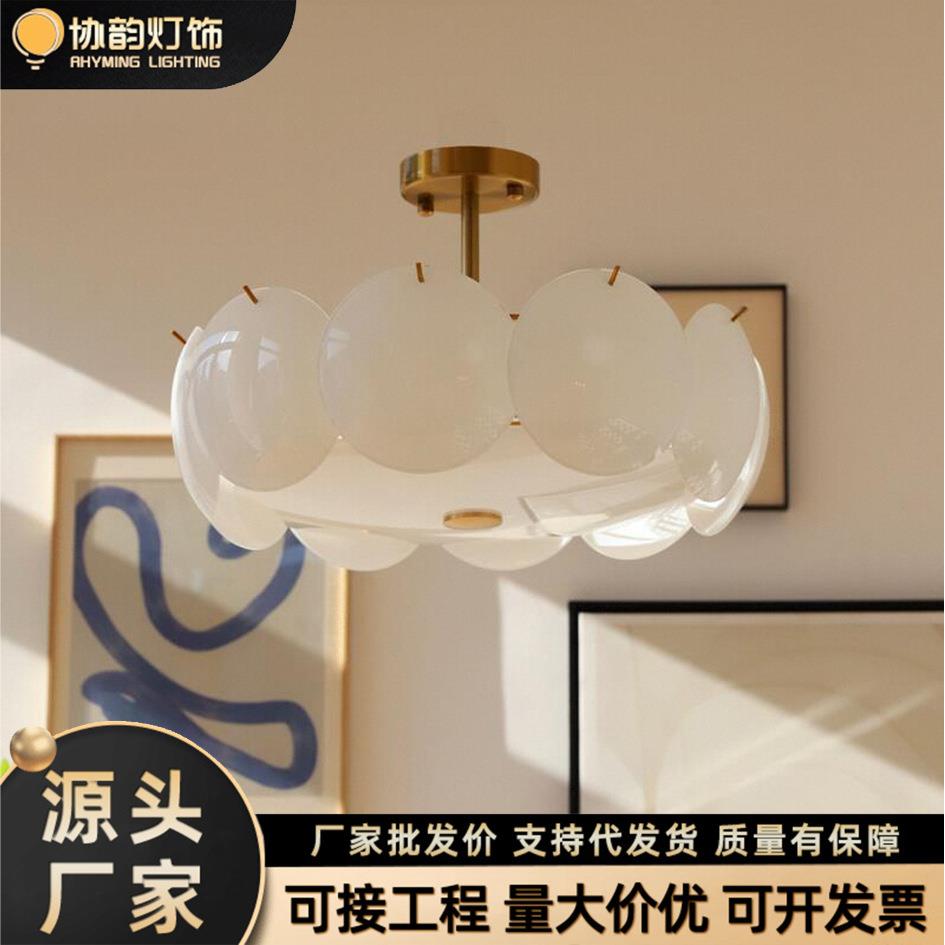 吸顶灯客厅设计感卧室餐厅设计师款过道玄关中古风led灯泡中山风