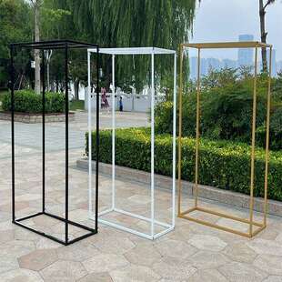 婚庆道具铁艺方框架子婚礼铁艺几何方形架子路引花架铁艺展示架