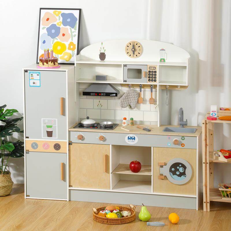 木制过家家声光冰箱厨房仿真厨具切切乐微波炉角色扮演益智玩具,收纳整理,烫衣板及配件,淘宝优惠券,粉丝福利购,淘宝优惠卷