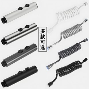 增压两挡高压厕所冲黑色卫生间水枪喷头洗不锈钢妇洗器马桶喷枪灰
