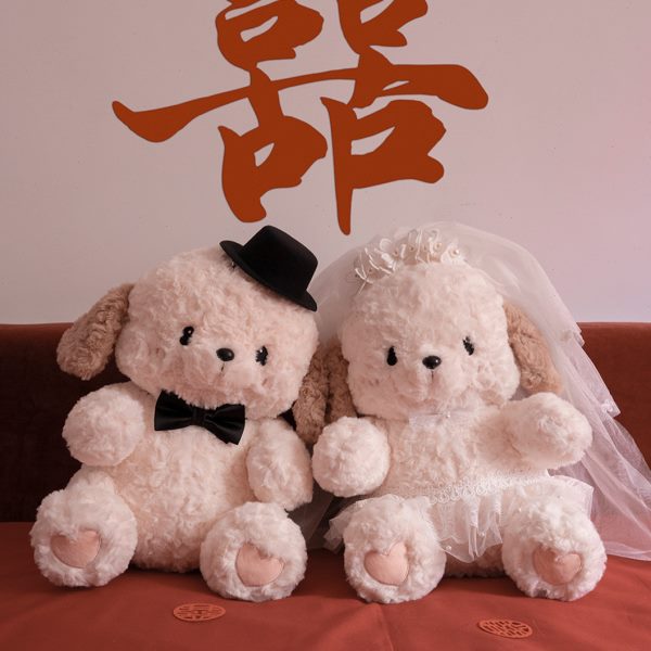抱枕婚订新高档新款压床娃娃一对结婚婚礼物情侣陪嫁糊涂娘娘玩偶