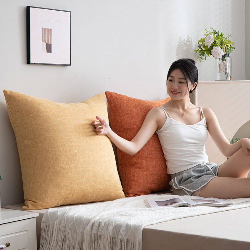 跨境亚麻抱枕靠垫沙发靠枕客厅抱枕套不含芯床上床头大号靠背垫枕,居家布艺,靠垫/抱枕,淘宝优惠券,粉丝福利购,淘宝优惠卷