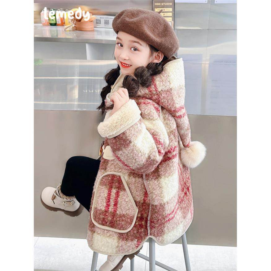 韩国Lemedy女童妮子大衣冬季2025新款儿童冬装女宝宝加绒加厚外套,童装/婴儿装/亲子装,呢大衣,淘宝优惠券,粉丝福利购,淘宝优惠卷