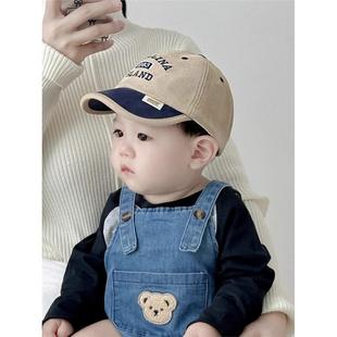 韩国Uamtor宝宝帽子秋冬新款时尚百搭字母婴儿棒球帽男女童鸭舌帽