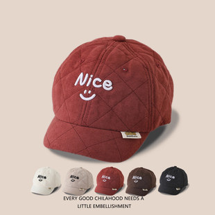 韩国Uamtor宝宝帽子秋冬季新款韩版百搭男女童新年卡通鸭舌棒球帽