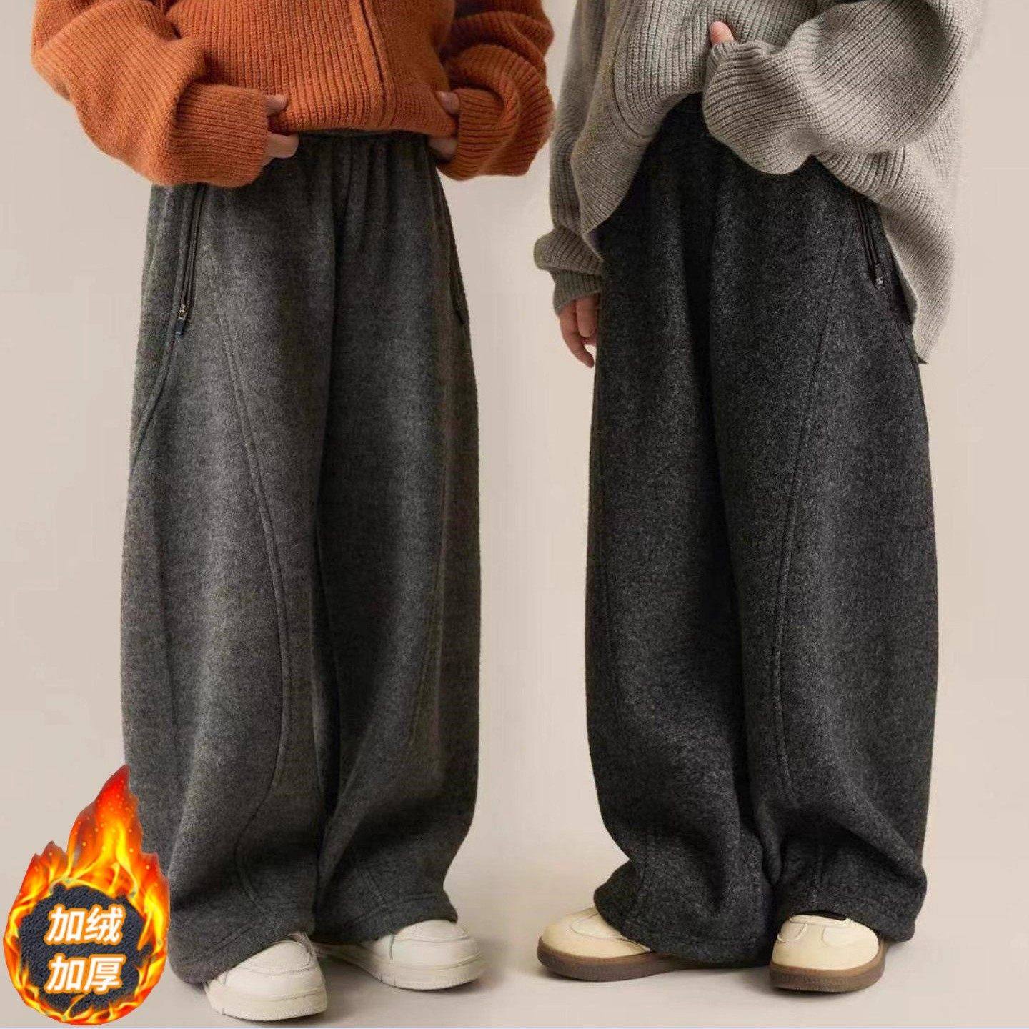 英国DGKP2025秋冬季新款女童加绒裤子儿童休闲弯刀裤保暖仿羊绒裤,童装/婴儿装/亲子装,裤子,淘宝优惠券,粉丝福利购,淘宝优惠卷