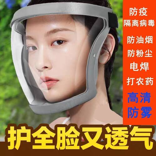 高清透明防切割防尘全脸防护面罩