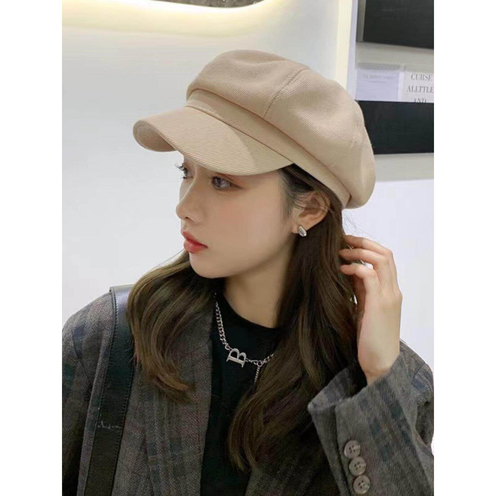 高档发帽子假发一女短卷春秋天体红时尚连帽真发混合带网假发的八
