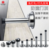 门挡门顶防撞橡胶门阻不锈钢龟顶门碰加长限位器玻璃阻门器免打孔