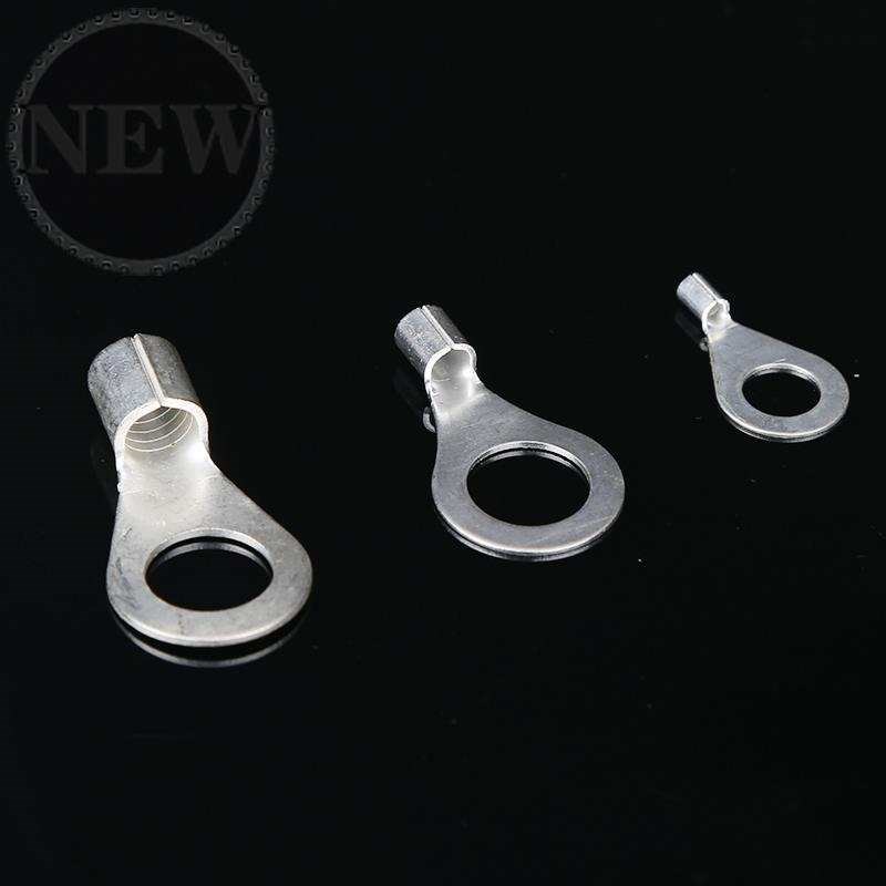 ot106冷压接线端子o型10平方裸端头铜线接头镀e银线耳m6螺口100只