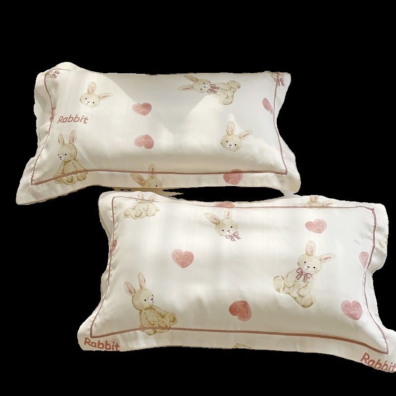 精选可爱儿童莱赛尔天丝枕套单个婴儿30*50cm冰丝凉感乳胶春夏枕