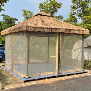 精选茅草屋户外凉亭茅草凉亭茅草帐篷户外遮阳防雨棚餐饮农家乐毛