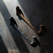 饰壁钩家用壁勾复古铸铁钩衣帽钩 修装 蘑菇空间复刻壁挂钩 店铺装