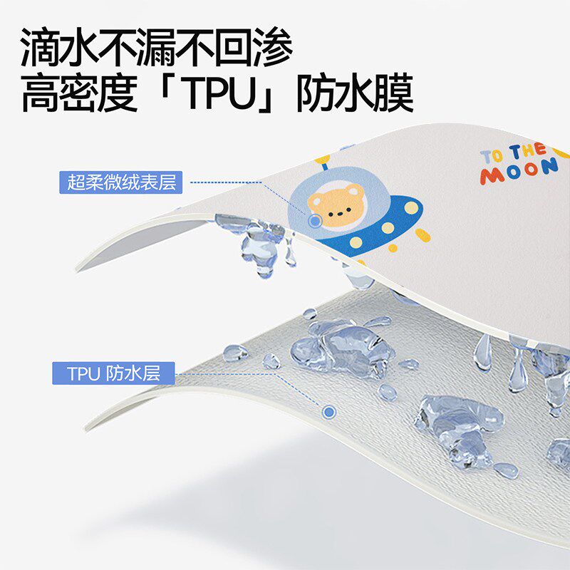 A类防水隔尿床垫保护罩婴儿童床笠式床罩单件防滑加厚全包床单套