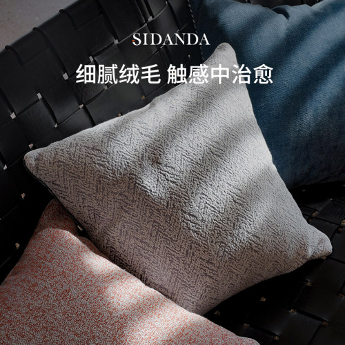 SIDANDA现代简约客厅沙发羽毛抱枕轻奢床头靠枕设计师白鹅毛靠垫