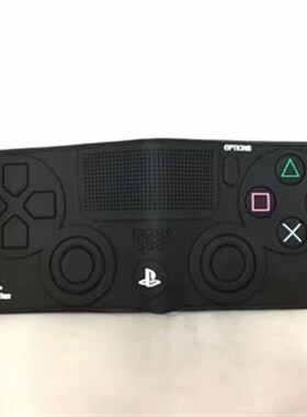 Playstation游戏手柄钱包 男士钱包 学生灰色短款双折男士零钱包
