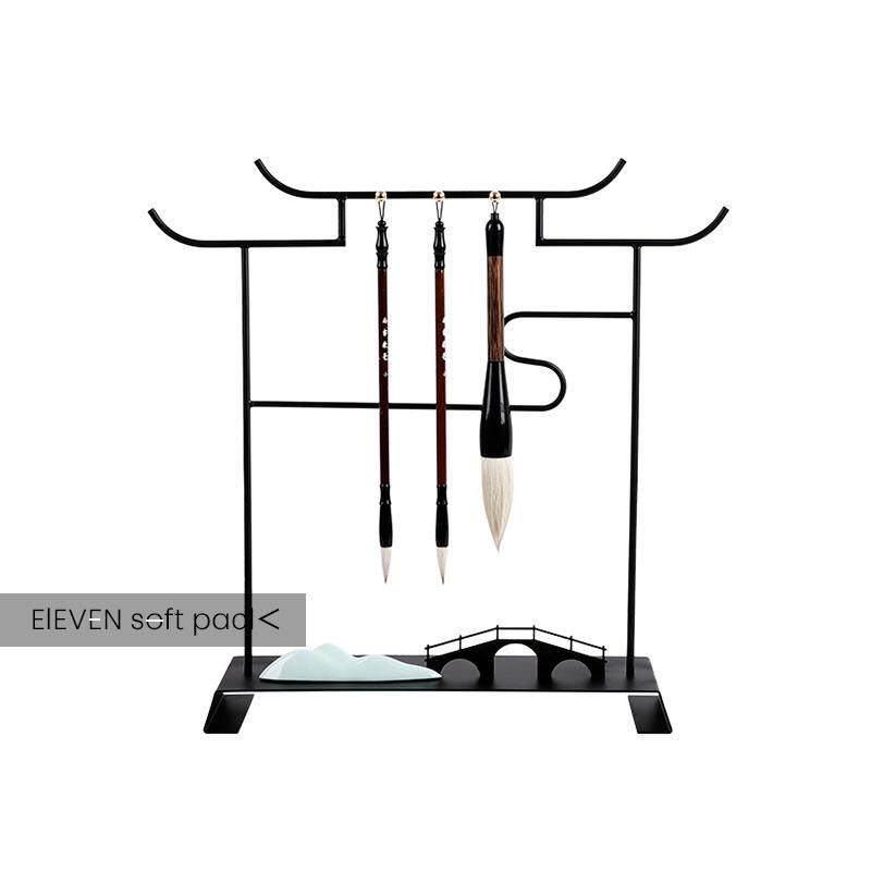 新中式毛笔架摆件创意书房狮子摆设办公室样板间桌面酒柜软装饰品