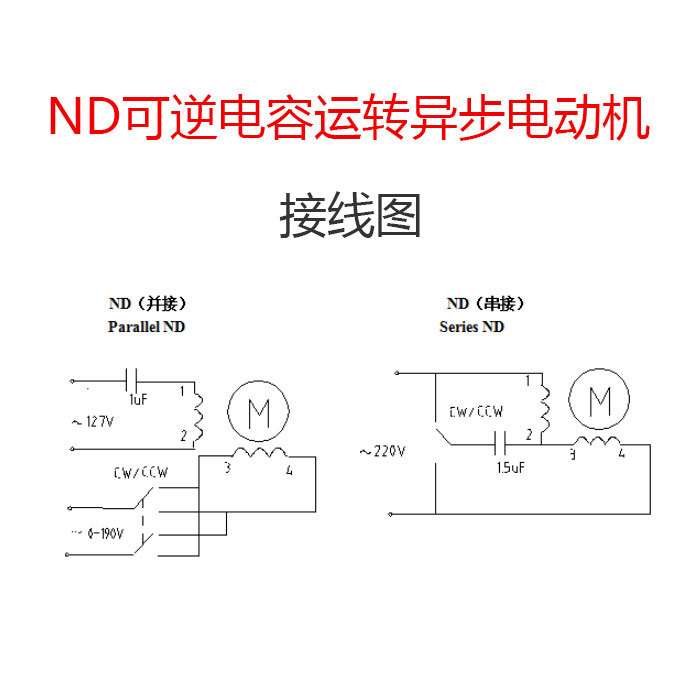 上自仪 ND可逆电容运转电动机 4.5 9 15 30 77r/min 127/220v