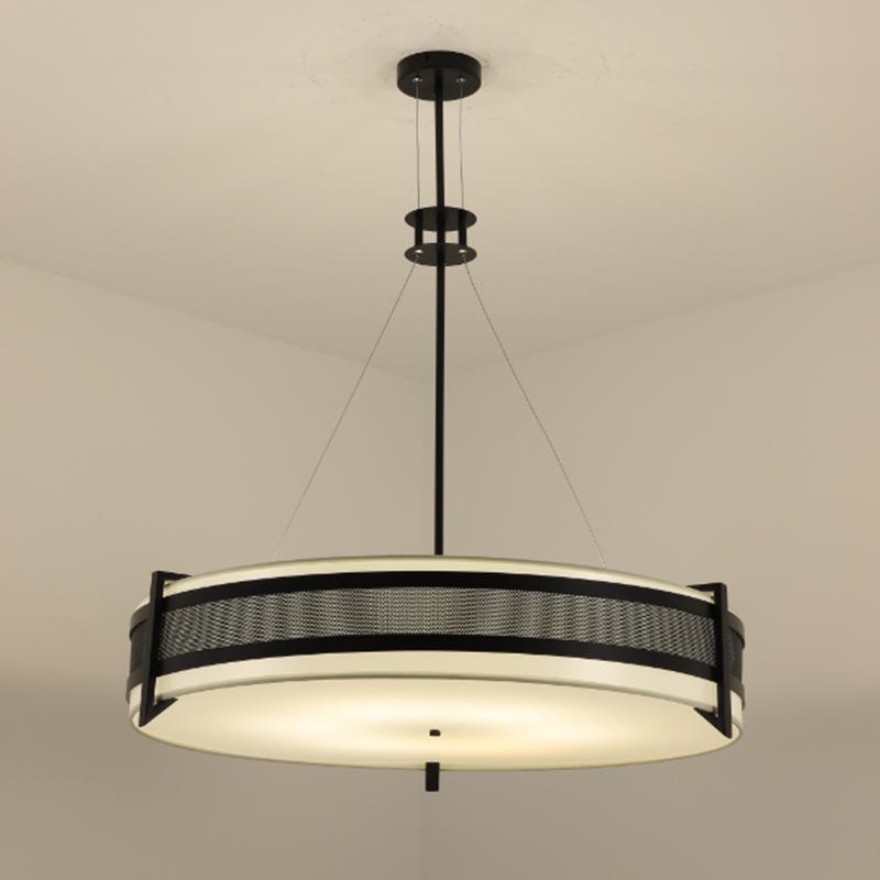 新中式客厅灯圆形轻奢简约酒店创意大气设计师餐厅书房卧室吊灯